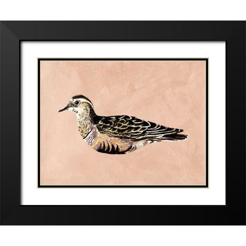 Feathered Friend III Black Modern Wood Framed Art Print with Double Matting by Wang, Melissa