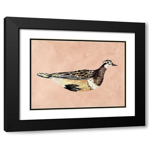 Feathered Friend IV Black Modern Wood Framed Art Print with Double Matting by Wang, Melissa