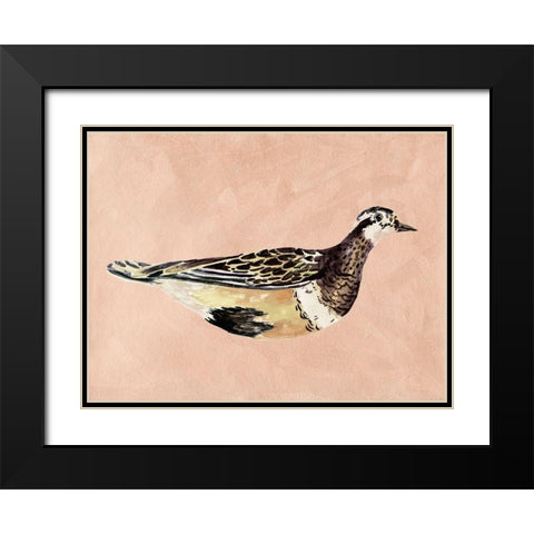 Feathered Friend IV Black Modern Wood Framed Art Print with Double Matting by Wang, Melissa