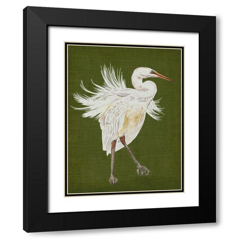 Heron Plumage I Black Modern Wood Framed Art Print with Double Matting by Wang, Melissa