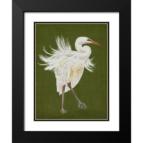 Heron Plumage I Black Modern Wood Framed Art Print with Double Matting by Wang, Melissa