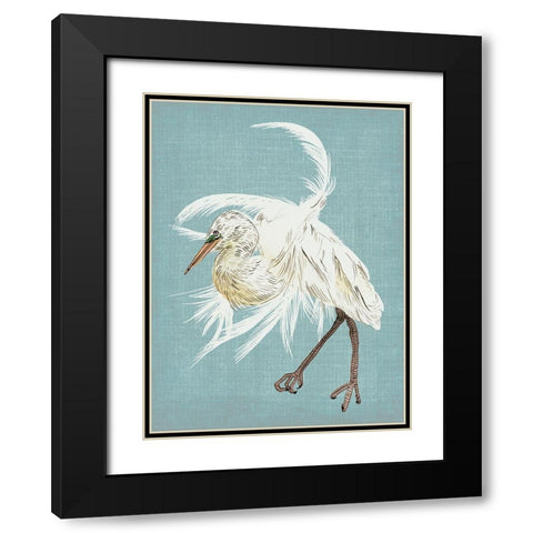 Heron Plumage IV Black Modern Wood Framed Art Print with Double Matting by Wang, Melissa