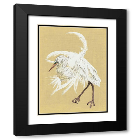 Heron Plumage VI Black Modern Wood Framed Art Print with Double Matting by Wang, Melissa