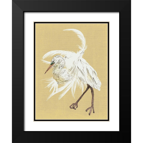 Heron Plumage VI Black Modern Wood Framed Art Print with Double Matting by Wang, Melissa