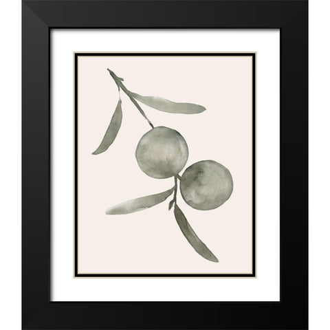Twilight Oranges III Black Modern Wood Framed Art Print with Double Matting by Caroline, Emma