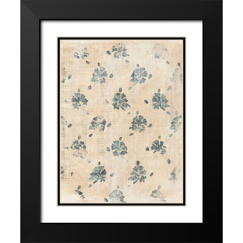 Vintage Blockprint II Black Modern Wood Framed Art Print with Double Matting by Vess, June Erica
