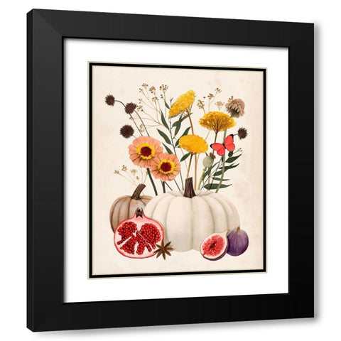 Fall Botanicals I Black Modern Wood Framed Art Print with Double Matting by Popp, Grace