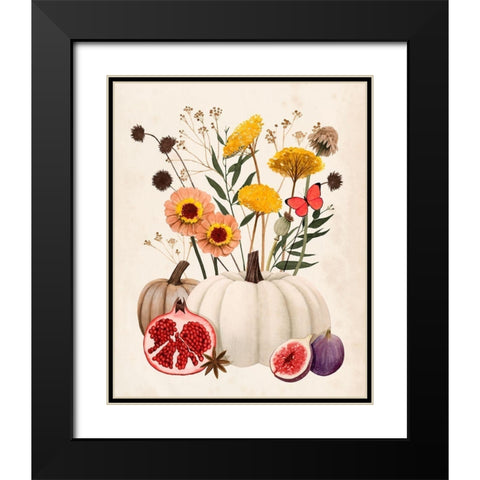 Fall Botanicals I Black Modern Wood Framed Art Print with Double Matting by Popp, Grace