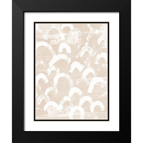 Earth Etching II Black Modern Wood Framed Art Print with Double Matting by Vess, June Erica