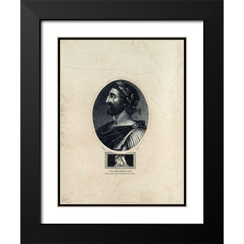 Royal Portraits I Black Modern Wood Framed Art Print with Double Matting by Unknown