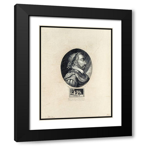 Royal Portraits III Black Modern Wood Framed Art Print with Double Matting by Unknown