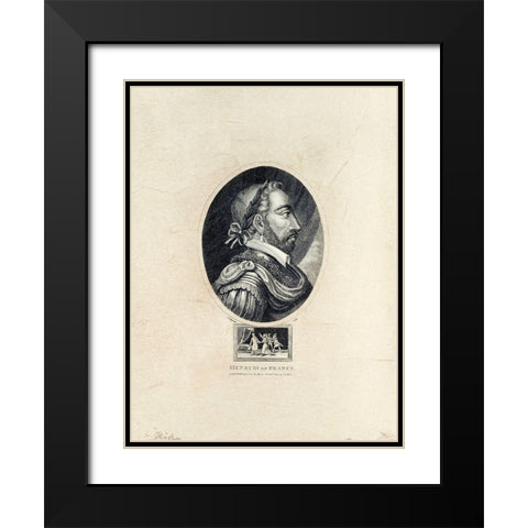 Royal Portraits III Black Modern Wood Framed Art Print with Double Matting by Unknown