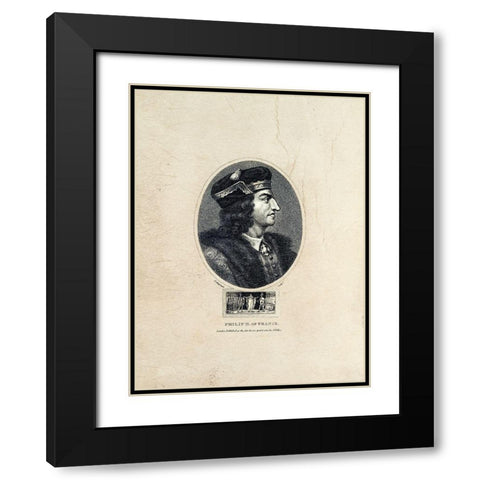 Royal Portraits IV Black Modern Wood Framed Art Print with Double Matting by Unknown