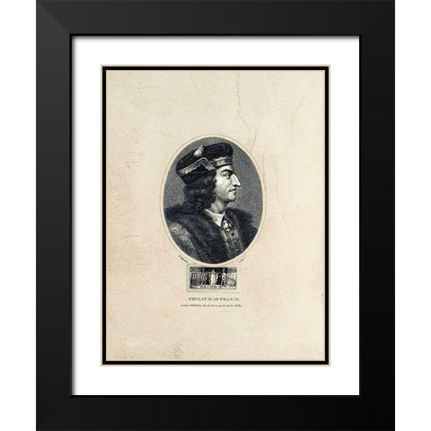 Royal Portraits IV Black Modern Wood Framed Art Print with Double Matting by Unknown