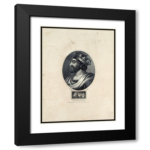 Royal Portraits VI Black Modern Wood Framed Art Print with Double Matting by Unknown