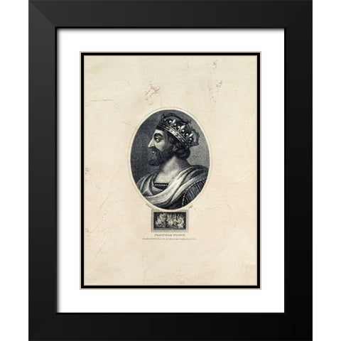 Royal Portraits VI Black Modern Wood Framed Art Print with Double Matting by Unknown