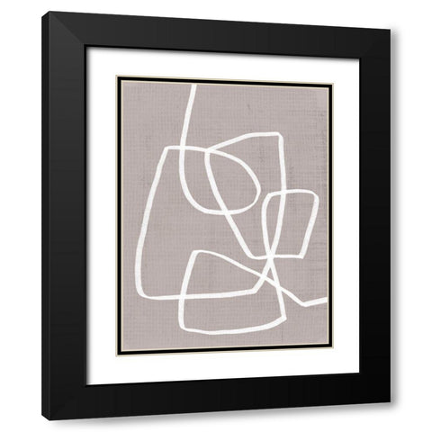 Linen Roundabout I Black Modern Wood Framed Art Print with Double Matting by Vess, June Erica