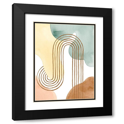 Spring Shapes I Black Modern Wood Framed Art Print with Double Matting by Popp, Grace