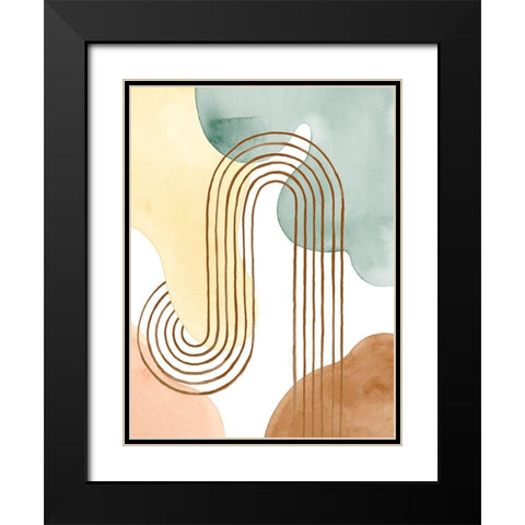 Spring Shapes I Black Modern Wood Framed Art Print with Double Matting by Popp, Grace