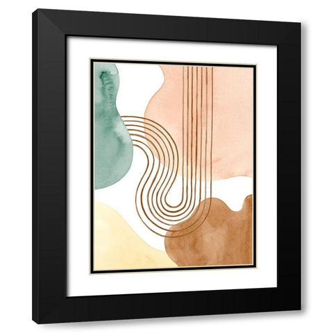 Spring Shapes II Black Modern Wood Framed Art Print with Double Matting by Popp, Grace