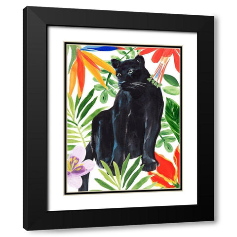 Panthers Paradise I Black Modern Wood Framed Art Print with Double Matting by Warren, Annie