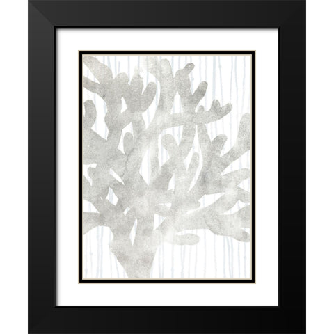 Quiet Coral I Black Modern Wood Framed Art Print with Double Matting by Vess, June Erica