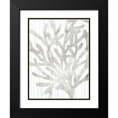 Quiet Coral III Black Modern Wood Framed Art Print with Double Matting by Vess, June Erica