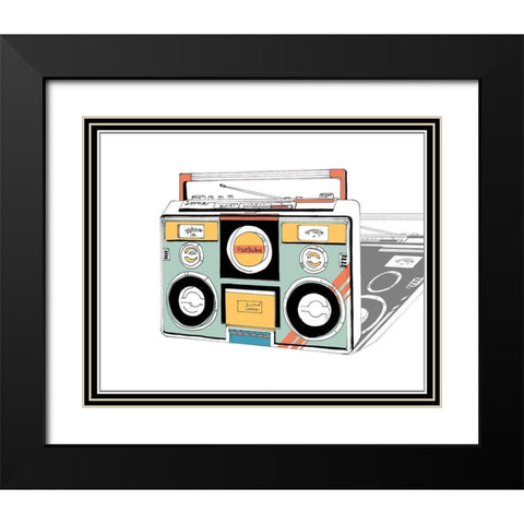 Jamming I Black Modern Wood Framed Art Print with Double Matting by Wang, Melissa