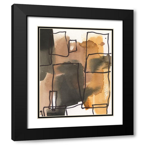 Retro Vibe I Black Modern Wood Framed Art Print with Double Matting by Dixon, Samuel