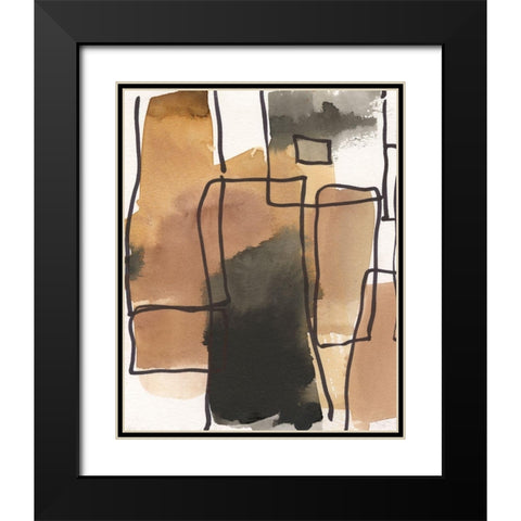 Retro Vibe II Black Modern Wood Framed Art Print with Double Matting by Dixon, Samuel