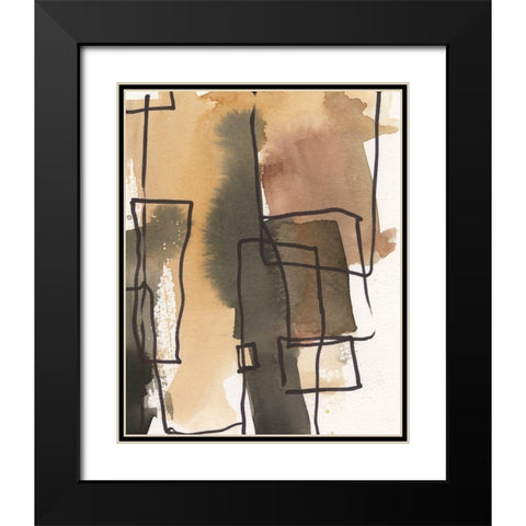Retro Vibe III Black Modern Wood Framed Art Print with Double Matting by Dixon, Samuel