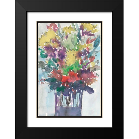 Garden Pieces I Black Modern Wood Framed Art Print with Double Matting by Dixon, Samuel