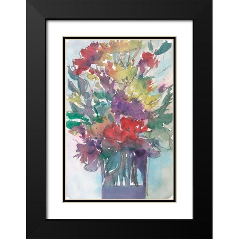 Garden Pieces II Black Modern Wood Framed Art Print with Double Matting by Dixon, Samuel