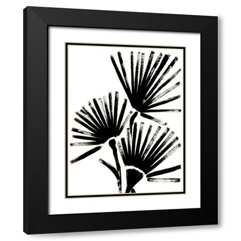 Fan Brush I Black Modern Wood Framed Art Print with Double Matting by Vess, June Erica