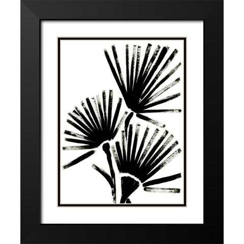 Fan Brush I Black Modern Wood Framed Art Print with Double Matting by Vess, June Erica