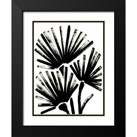 Fan Brush II Black Modern Wood Framed Art Print with Double Matting by Vess, June Erica