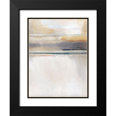 Sandy Coast II Black Modern Wood Framed Art Print with Double Matting by Evans, Brittany