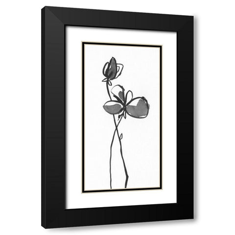 Uncomplicated Stems I Black Modern Wood Framed Art Print with Double Matting by Moore, Regina