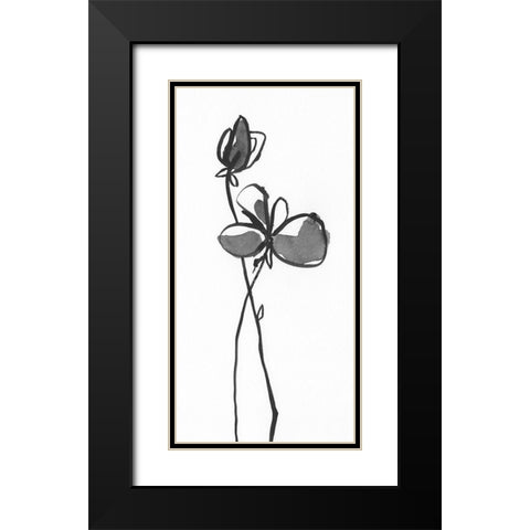 Uncomplicated Stems I Black Modern Wood Framed Art Print with Double Matting by Moore, Regina