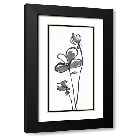 Uncomplicated Stems II Black Modern Wood Framed Art Print with Double Matting by Moore, Regina