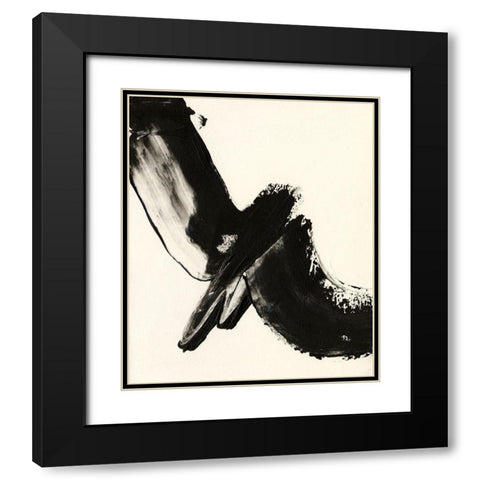 Black Expression I Black Modern Wood Framed Art Print with Double Matting by Moore, Regina