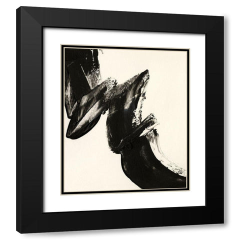 Black Expression II Black Modern Wood Framed Art Print with Double Matting by Moore, Regina