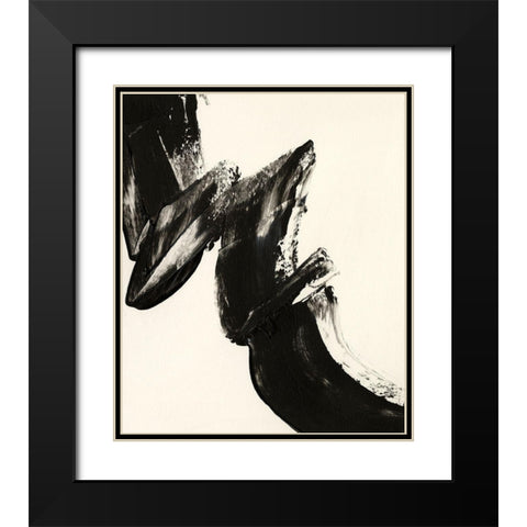 Black Expression II Black Modern Wood Framed Art Print with Double Matting by Moore, Regina