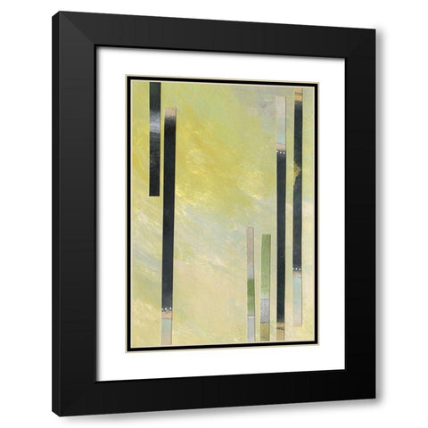 Neutral Assemblage I Black Modern Wood Framed Art Print with Double Matting by Moore, Regina