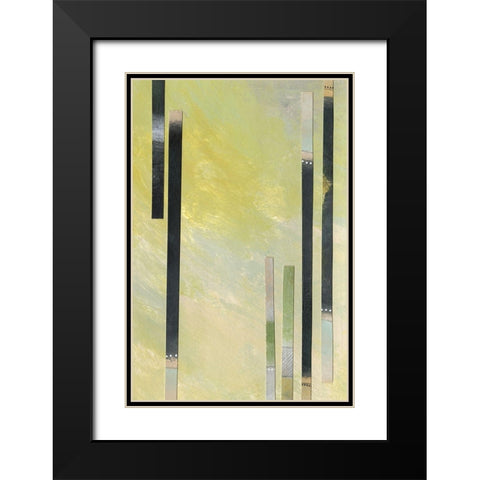 Neutral Assemblage I Black Modern Wood Framed Art Print with Double Matting by Moore, Regina