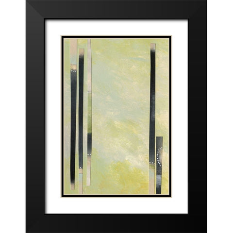 Neutral Assemblage II Black Modern Wood Framed Art Print with Double Matting by Moore, Regina