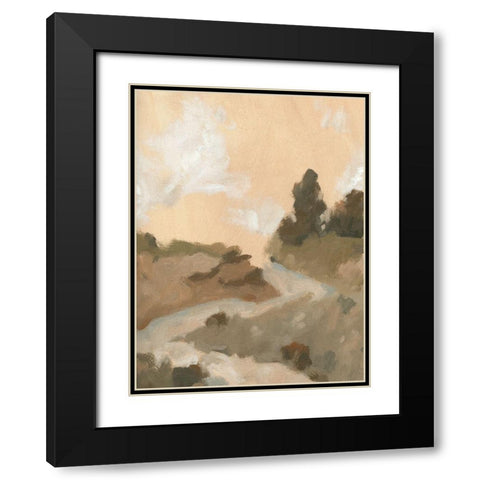 Hillside Walking Path I Black Modern Wood Framed Art Print with Double Matting by Green, Jacob