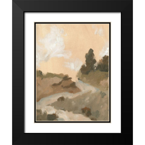 Hillside Walking Path I Black Modern Wood Framed Art Print with Double Matting by Green, Jacob
