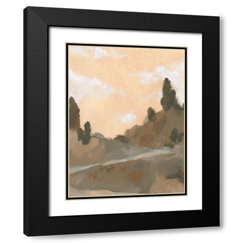 Hillside Walking Path V Black Modern Wood Framed Art Print with Double Matting by Green, Jacob