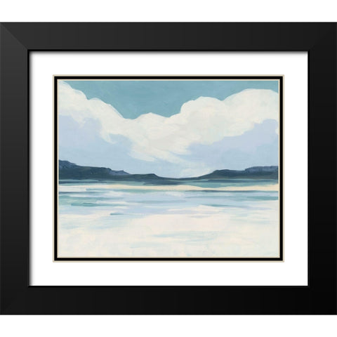 Cream Coastline II Black Modern Wood Framed Art Print with Double Matting by Vess, June Erica